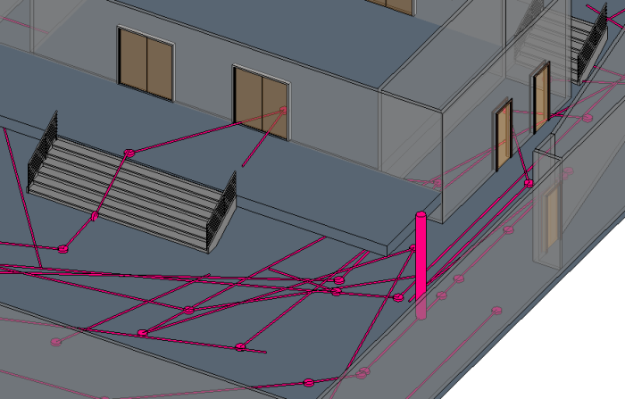 Inquirying about the visitor's path in an auditorium