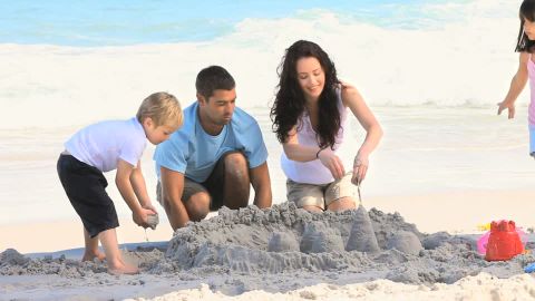 Family sandcastle